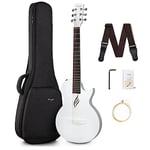 Enya Guitare Acoustique Enfants Set- Fibre de carbone Blanc Nova Go Guitare (Acoustiques, Blanc)