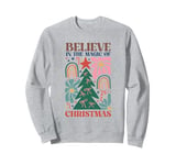 Believe In The Magic Of Christmas Boho Xmas Christmas Tree Sweatshirt