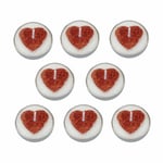 Red Glitter Heart Tealights Candles Valentines Day Romantic Decor Love 8pk Light