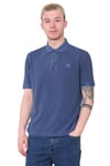 Marks & Spencer M&S Mens SS Polo Shirt in Navy Cotton - Size Large