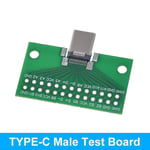 TZT-Adaptateur de carte PCB de type C male vers femelle USB 3.1",connecteur de type C 24P,prise pour transfert de cable de ligne de données,"2.54mm - Type Male