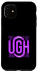 Coque pour iPhone 11 Violet UGH. Mood Purple Color Graphic