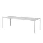 HAY - New Order Table Cloud Grey Linoleum Top / Light Grey Frame 250 x 100 cm - Matbord - Grå - MDF/Metall/Plast