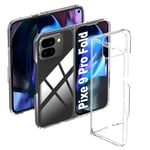 Lemxiee Cover pour Google Pixel 9 Pro Fold Coque,Ultra-Mince Ultra-légère Antidérapant PC Transparent Coque pour Google Pixel 9 Pro Fold Case