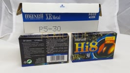 10x Maxell P5-30 XRM Metal Blank Hi8 Digital8 Video Tapes - 30 min (P5-30XR)