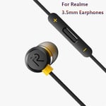 Original Realme Buds 2/casque classique 3.5mm écouteurs basse contrôle filaire pour Realme Q3i V5 V3 X2 3 6 Pro C21 C15