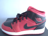Nike Air Jordan 1 Mid GS trainer's shoes 554725 660 uk 5 eu 38 us 5.5 Y NEW+BOX