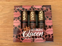 Brand New & Boxed NYX Ultimate Queen Butter Lip Gloss Trio Gift Set- NUDES