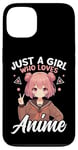 Coque pour iPhone 13 Just a Girl Who Loves Anime Merch Afro-Américain Afro