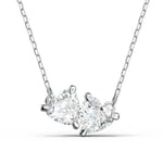 Swarovski smykke Attract Soul necklace Heart, White, Rhodium plated - 5517117