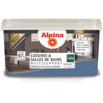 Alpina Peinture Acrylique Multisupports - Cuisine & Salle de Bains - Satin - 2,5L Finition: Satiné - Couleur: Bleu cyclades