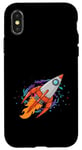 Coque pour iPhone X/XS Exploration de galaxies lointaines dans un vaisseau spatial