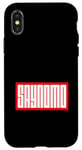 Coque pour iPhone X/XS Rouge Saynomo (Say No More) Vintage Red Graphic