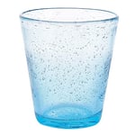 Villa d’Este Home Tivoli Lot de 6 verres à eau bleu clair 330 ml en pâte de verre soufflé, Cancun Satin