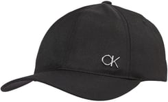 Calvin Klein Men Ck Saffiano Metal Bb Cap Cap, Black, One Size