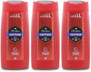 Old Spice Captain 3 in 1 Wash 675ml | Men's Body Wash | Scented Shower Gel X 3