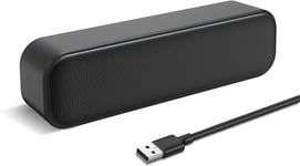 USB Computer Speaker,Wired Mini Soundbar Speaker,Laptop Stereo Speaker with Spac