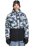 Quiksilver Snow Jacket Mission Printed Block JK Men Grey S