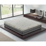 Sur-Matelas 140x190 en mousse à mémoire de forme de 10 cm avec revêtement amovible en aloe vera