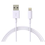 1M Lightning Snabb Laddare Kabel Till iPhone Vit iOS15 1-Pack