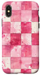 Coque pour iPhone X/XS Rose aquarelle damier IT Dead Lights Pattern --ar 9:16