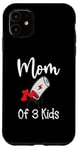 Coque pour iPhone 11 Batterie faible pour la fête des mères pour maman de 3 enfants