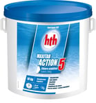 HTH MAXITAB ACTION 5 Galet 200g - 10kg | Chlore Lent Stabilisé Multifonction