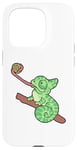 Coque pour iPhone 15 Pro caméléon enfant reptile amphibien zoo enfant