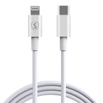 SiGN USB-C till Lightning Kabel 20W, 3m - Vit