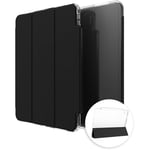 ZAGG Crystal Palace Folio Étui pour Apple iPad Air 13" (M2), Protection Contre Les Chutes de 2 mètres, graphène, Transparent, Fin, support de Film, résistant aux Chocs, Noir/Transparent