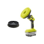 Pack RYOBI - Brosse motorisée R18CPS-0 - 18V One+ - sans batterie ni chargeur - Tête de brosse RAKSCRUBH - surfaces dures