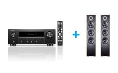 Amplificateur Hi-Fi Denon DRA-900H Noir + une paire d’enceintes colonne Magnat Monitor S70 Noyer