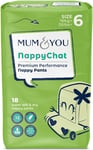 Mum & You, Junior XL Size 6 Pull Up Nappy Pants 1 Pack of 18 Pull Up Nappies & &