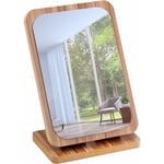 Miroir de maquillage de table pliant en bois grand miroir carré vertical - Forehill