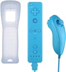 Remote Plus + Nunchuck til Wii-Wii U, Lyseblå