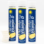 Vitamin D Effervescent Tablets, 3 Packs of 20 High Strength Vitamin D Supplement