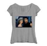 T-Shirt Femme Col Echancré John Travolta Et Olivia Newton Grease Photo De Stars Célébrités Original 5