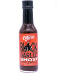 CaJohn's Black Garlic Ghost Hotsauce - Super Stark Sås med Svart Vitlök och Ghost Pepper 148 ml (USA Import)