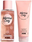 Victoria's Secret Pink New! WARM & COZY Body Mist + Lotion Set 250ml