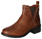 Mustang Femme 1402-503 Bottine Chelsea, Cognac, 42 EU