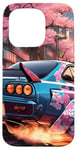 Coque pour iPhone 15 Pro JDM R34 Drift Racing Tuning Voiture Tokyo Skyline At Night Cadeau