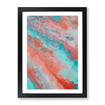 Missing You Abstract Framed Print for Living Room Bedroom Home Office Décor, Wall Art Picture Ready to Hang, Black A4 Frame (34 x 25 cm)