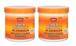 African Pride Shea Butter Miracle Moisture Intense Bouncy Curls Pudding 15oz x 2