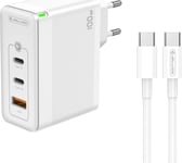 Jellico Laddare Gan 100W 1X Qc3.0 Usb + 2X Pd Usb-C Jellico C118 + Usb-C - Usb-C-Kabel Vit