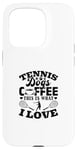 Coque pour iPhone 15 Pro Tennis Dogs Coffee This Is What I Love Joueur de tennis