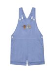 Trotters Baby Atticus Linen Blend Dungarees, French Blue