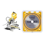 DEWALT - Scie à Onglet Radiale - DWS777-QS - Scie Haute Performance avec Système XPS - Coupe Bois & Lame de Scie Circulaire Stationnaire - Disque Tranchant 40 Dents 216x30mm - Outillage Résistant