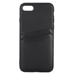 BUFFALO Backcover PU 2 card iPhone 7 / 8 / SE Black