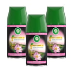 Air Wick - Lot de 3 Recharges diffuseur désodorisant FreshMatic Huiles Essentielles - Fleur de Lotus