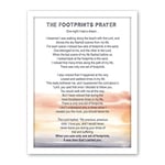 Artery8 Lord Jesus Footprints In The Sand Poem Watercolour Artwork Framed Wall Art Print 18X24 Inch